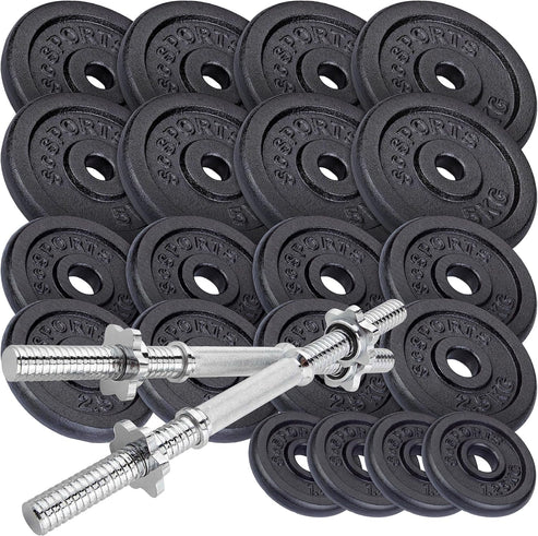 Säädettävä valurautakäsipainosarja 70 kg, 30/31 mm