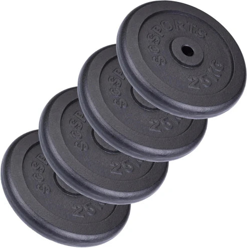 Valurautaiset levypainot 30/31 mm, 20–120 kg