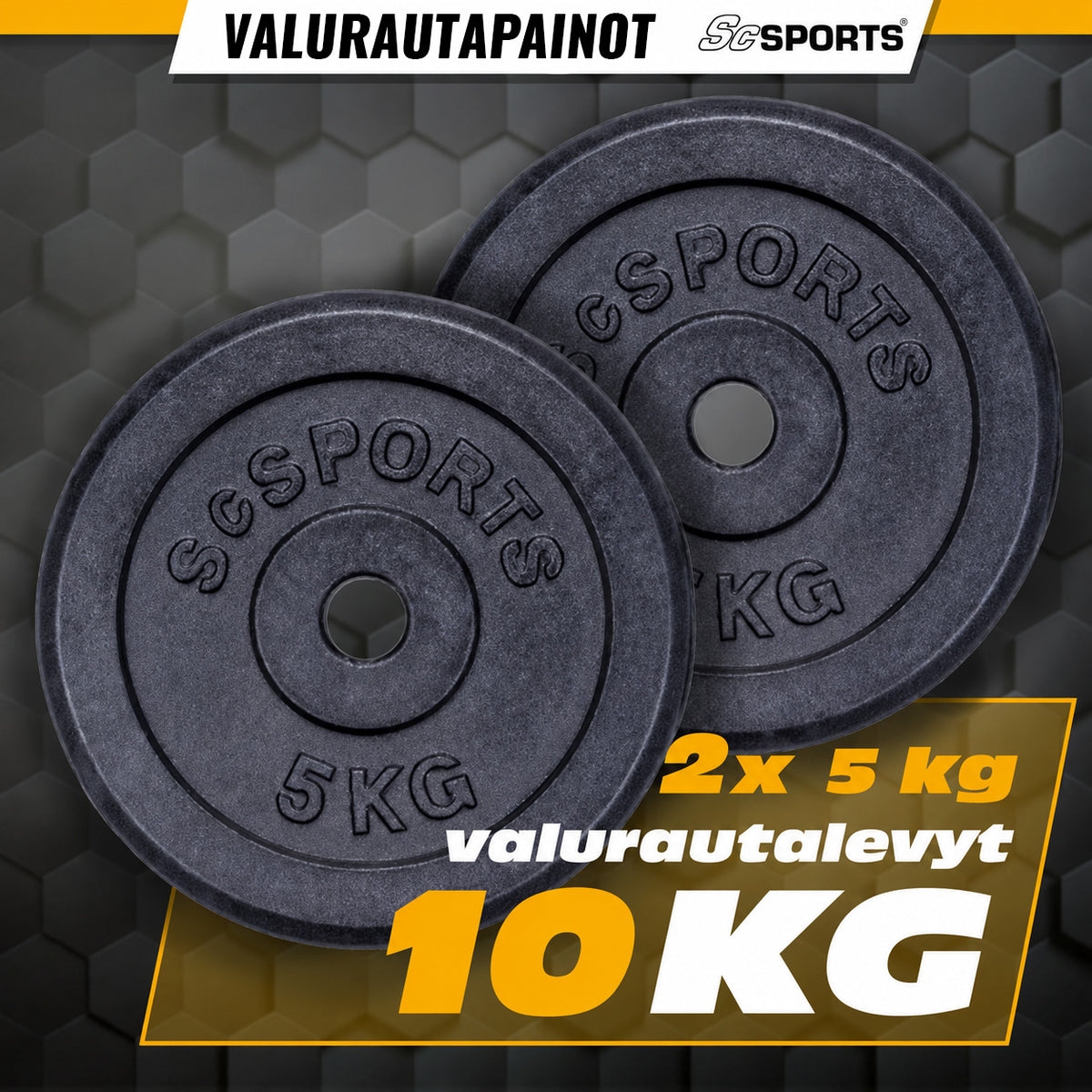 Valurautainen levypainosetti 30/31 mm 10–40 kg