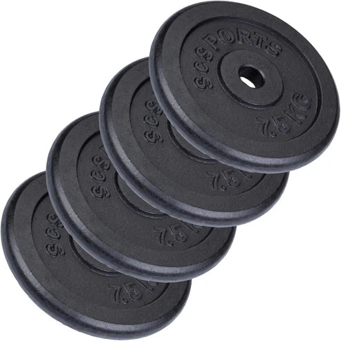 Valurautainen levypainosetti 30/31 mm, 15–60 kg
