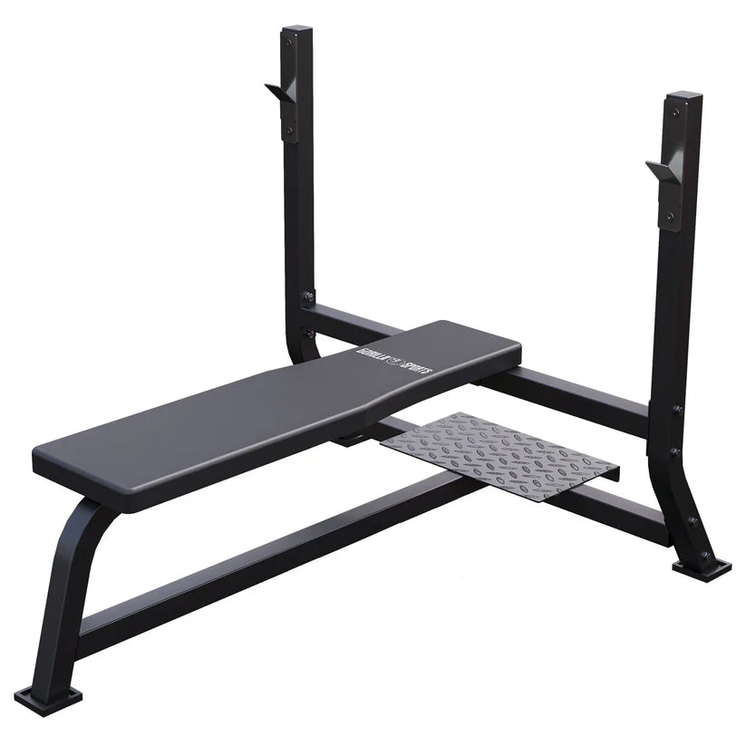 Leveä painonnostopenkki 250 kg, musta