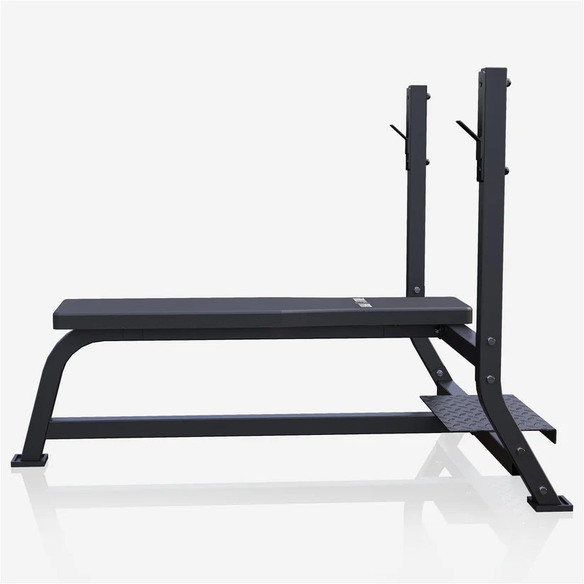 Leveä painonnostopenkki 250 kg, musta