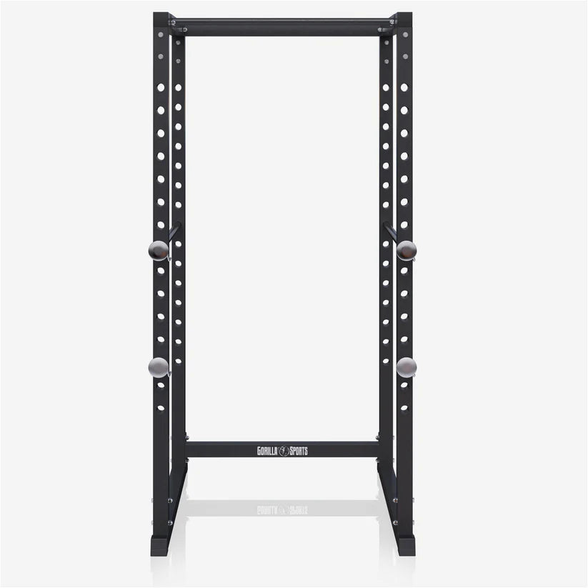 Power Rack kyykkyhäkki turvaraudoilla ja leuanvetotangolla, musta