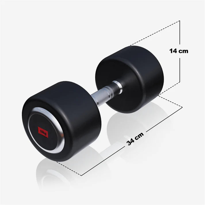 Pro kiinteä kumipinnoitettu käsipaino 2,5–50 kg