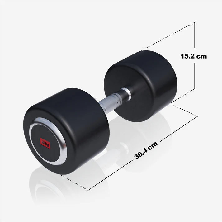 Pro kiinteä kumipinnoitettu käsipaino 2,5–50 kg