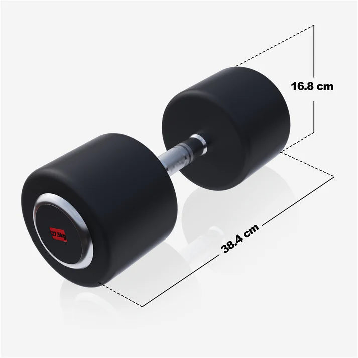 Pro kiinteä kumipinnoitettu käsipaino 2,5–50 kg