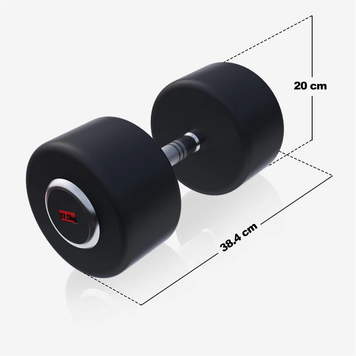 Pro kiinteä kumipinnoitettu käsipaino 2,5–50 kg