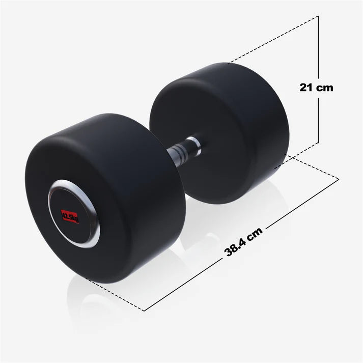 Pro kiinteä kumipinnoitettu käsipaino 2,5–50 kg