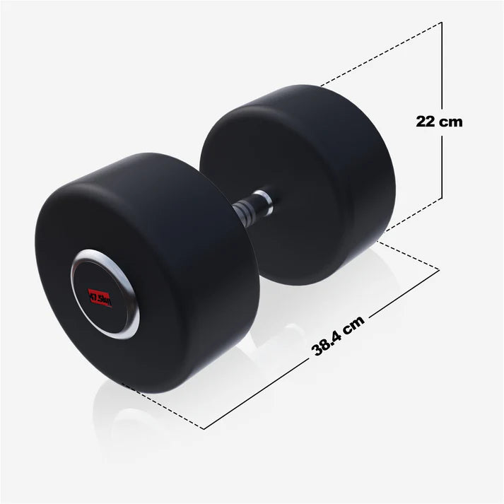Pro kiinteä kumipinnoitettu käsipaino 2,5–50 kg