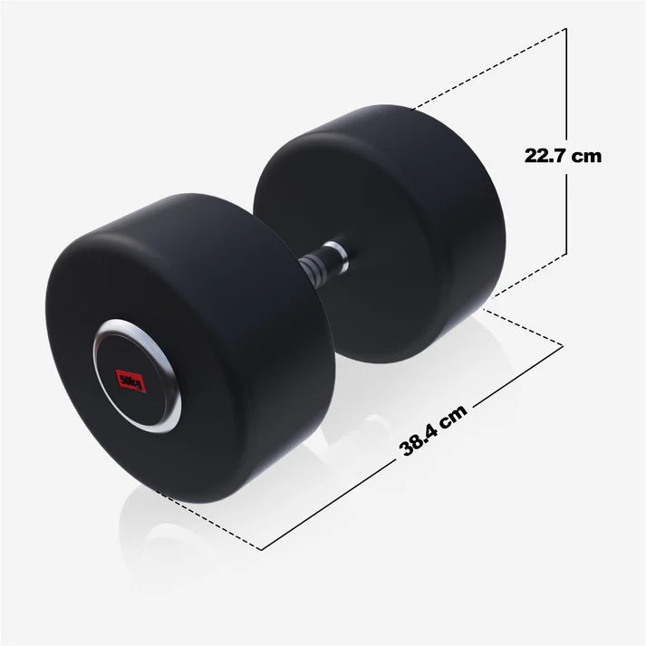 Pro kiinteä kumipinnoitettu käsipaino 2,5–50 kg