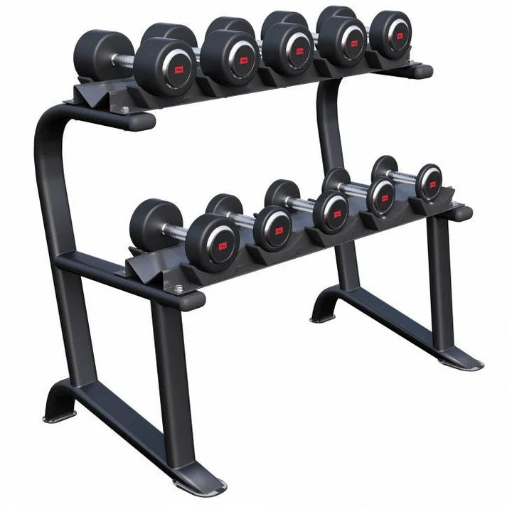 Kiinteä käsipainosetti 90 kg telineellä