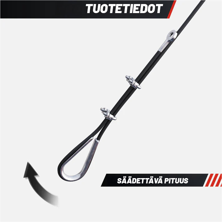 Ripustettava taljasetti kotiin ojentajaköydellä