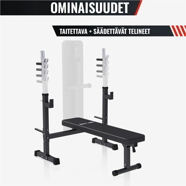 Taitettava painonnostopenkki, max 300 kg