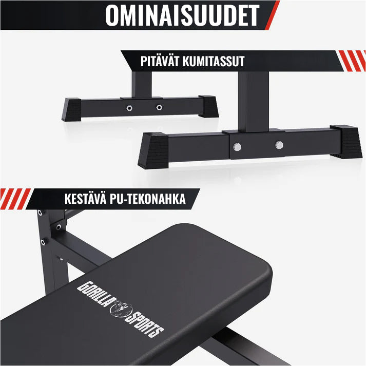 Taitettava painonnostopenkki, max 300 kg