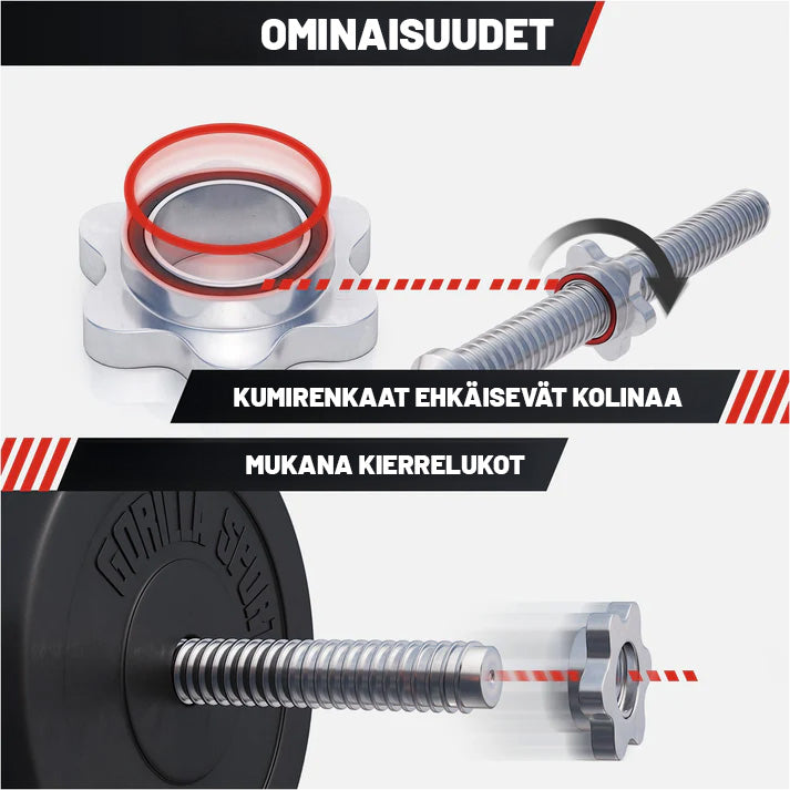 Taitettava painonnostopenkki + 100 kg levytankosarja