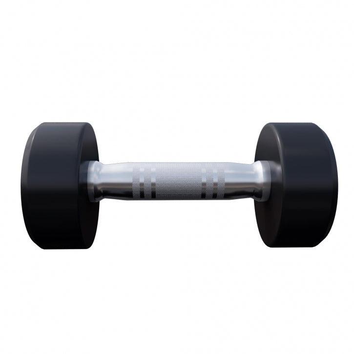 Pro kiinteä käsipainopari, kumipinnoitettu, 2,5–15 kg