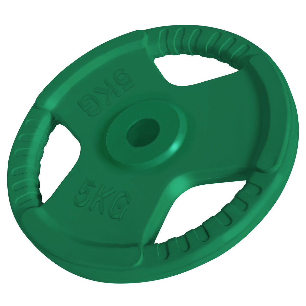 Kumipinnoitteinen levypaino otekahvoilla 5 kg 30 mm