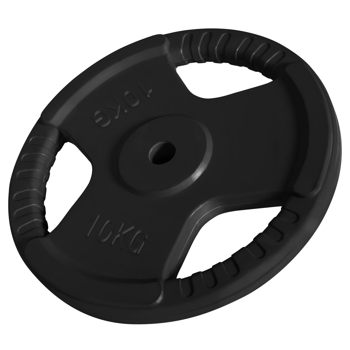 Kumipinnoitteinen levypaino otekahvoilla 10 kg 30 mm