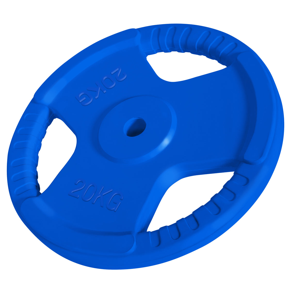 Kumipinnoitteinen levypaino otekahvoilla 20 kg 30 mm