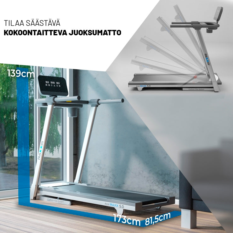 RunMaxx 5.0 kokoontaitettava juoksumatto