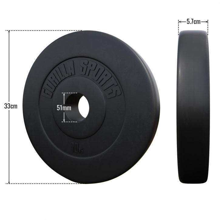 Vinyylipäällysteinen levypaino 10 kg 50 mm
