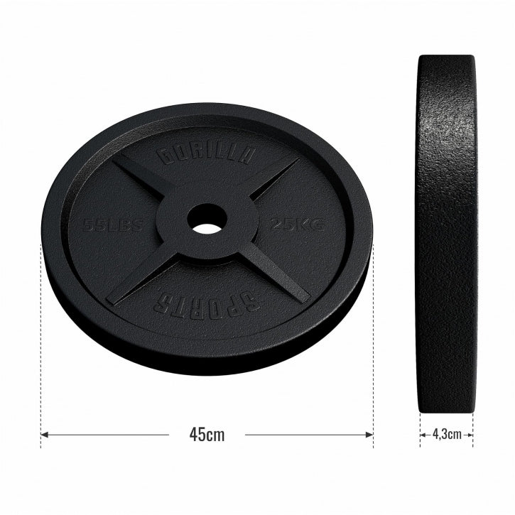 Valurautainen levypaino 25 kg 50 mm