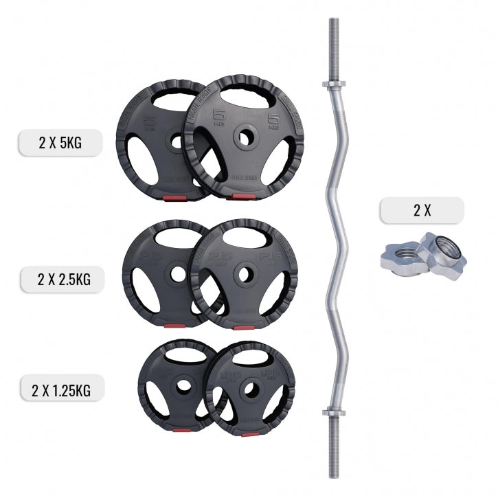 Vinyyli Tri Grip levytankosarja 25 kg