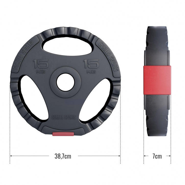 Tri Grip vinyylilevypaino 15 kg 50 mm
