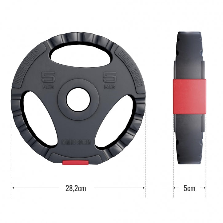 Tri Grip vinyylilevypaino 5 kg 50 mm