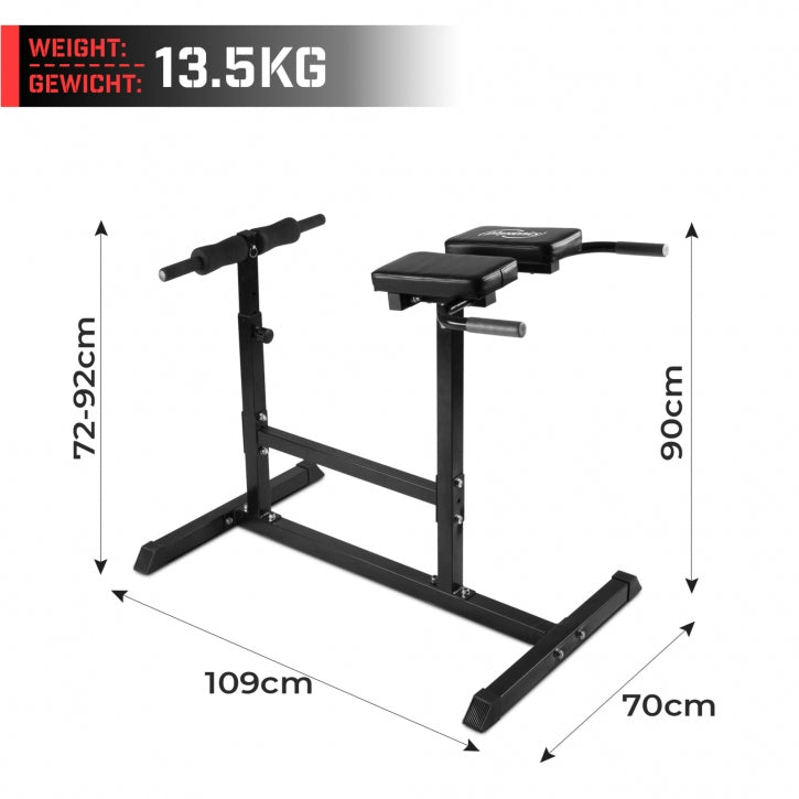 Physionics säädettävä hyperextension-penkki