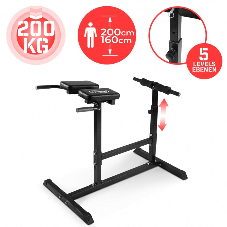 Physionics säädettävä hyperextension-penkki