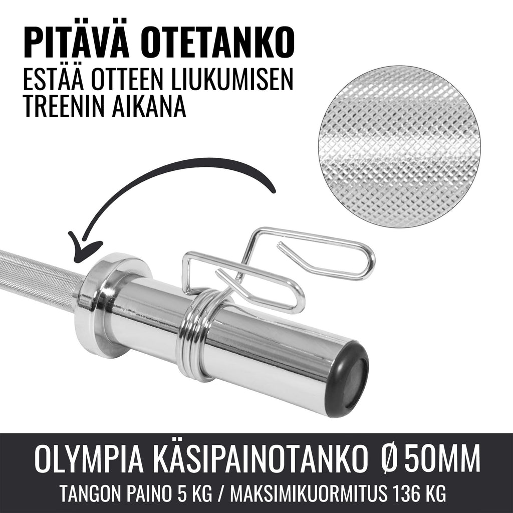 Olympia EZ-mutkatanko- ja käsipainotankosetti 75 kg