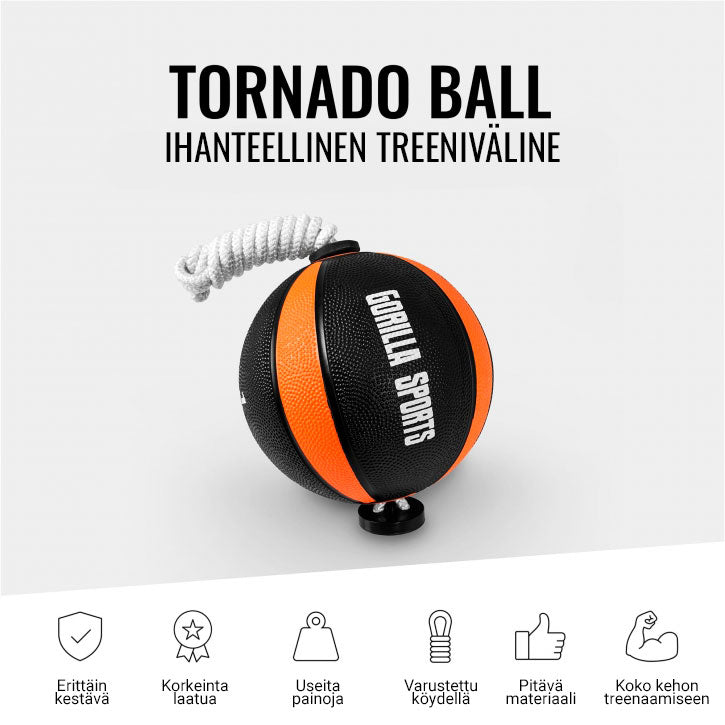 Tornado-kuntopallo narulla core-harjoitteluun