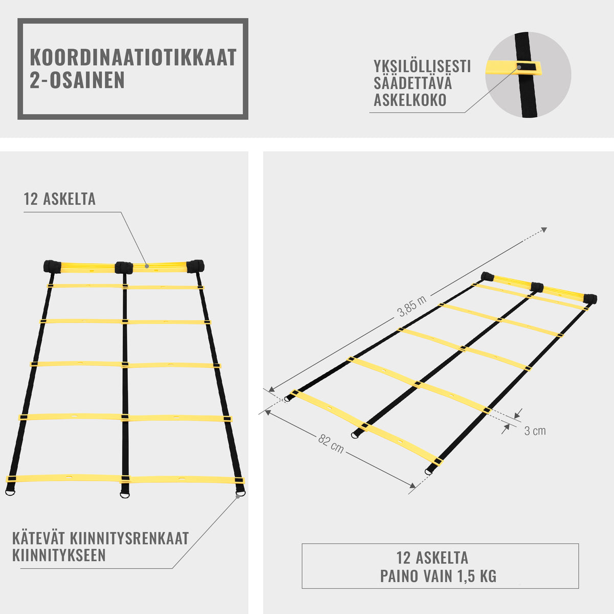 Askeltikkaat nopeus- ja koordinaatioharjoitteluun