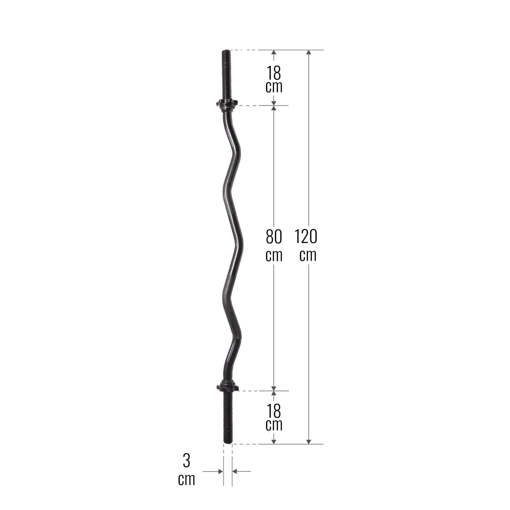 EZ-hauistanko 120 cm kierrelukoilla, musta