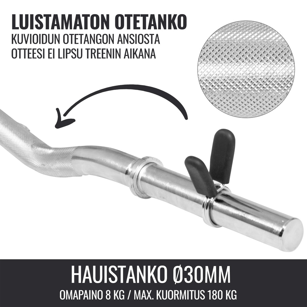 Tankosetti 30 mm jousilukoilla, 4 tankoa