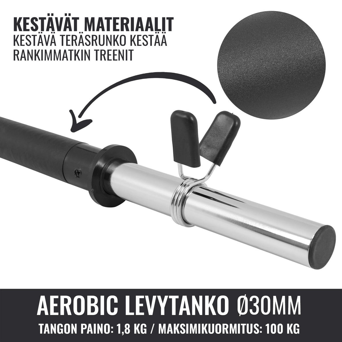 Aerobic-levytanko jousilukoilla 130 cm