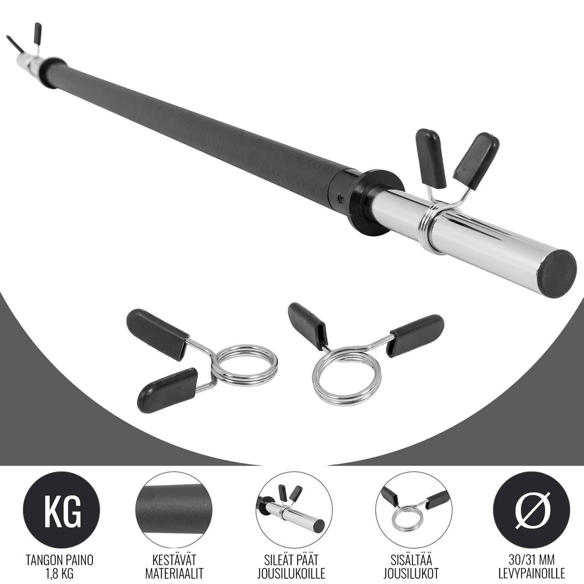 Aerobic-levytanko jousilukoilla 130 cm