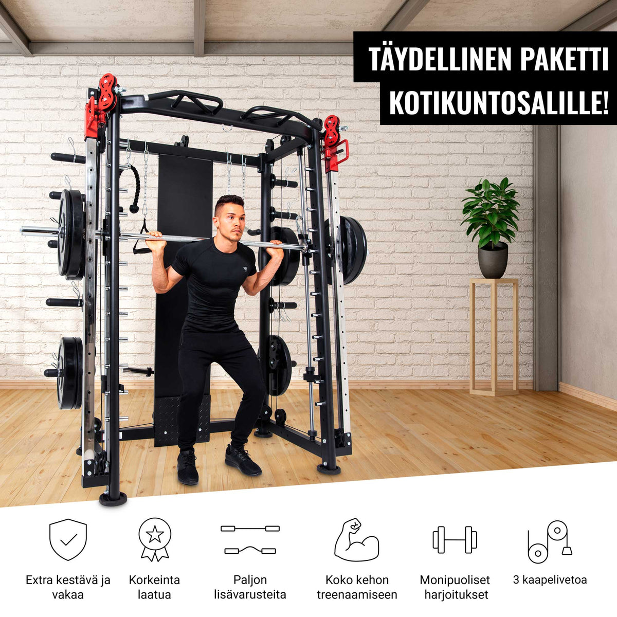 Smith-laite XXL kolmella vetotaljalla