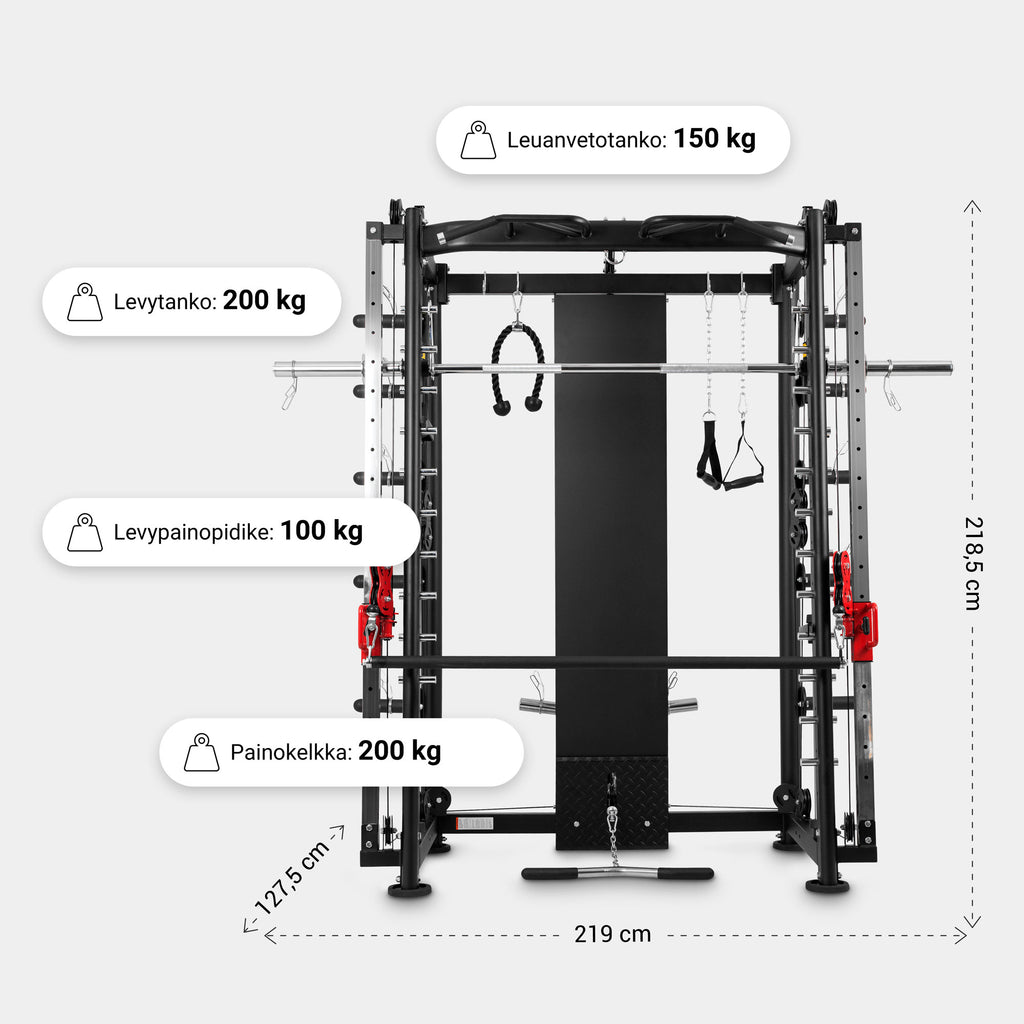 Smith-laite XXL kolmella vetotaljalla