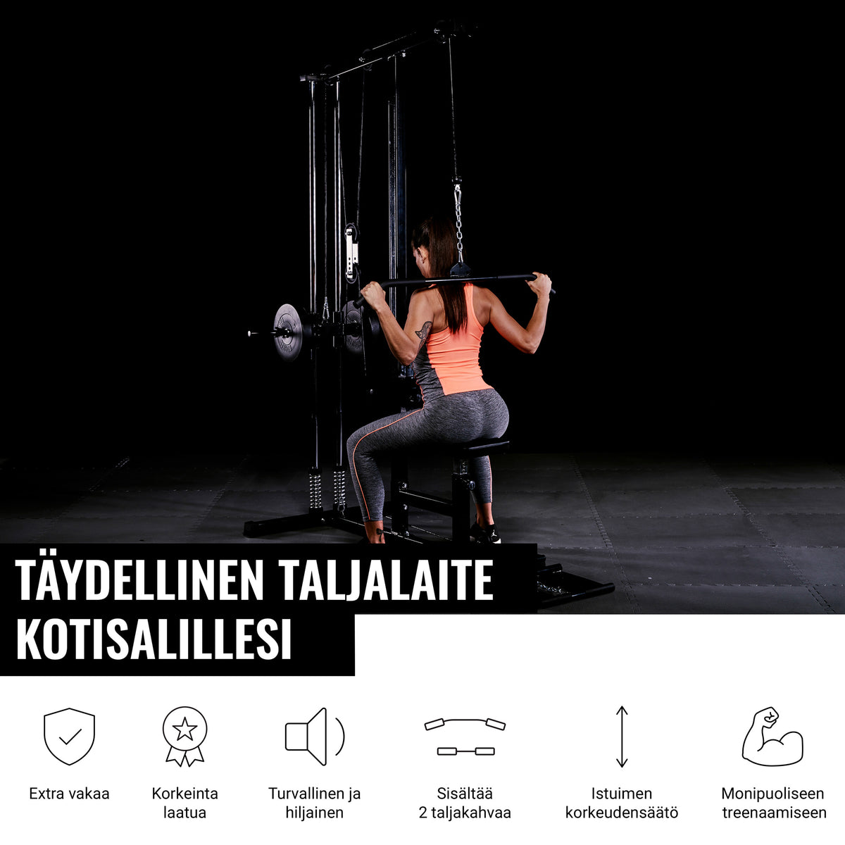 Monitoimitalja säädettävällä penkillä