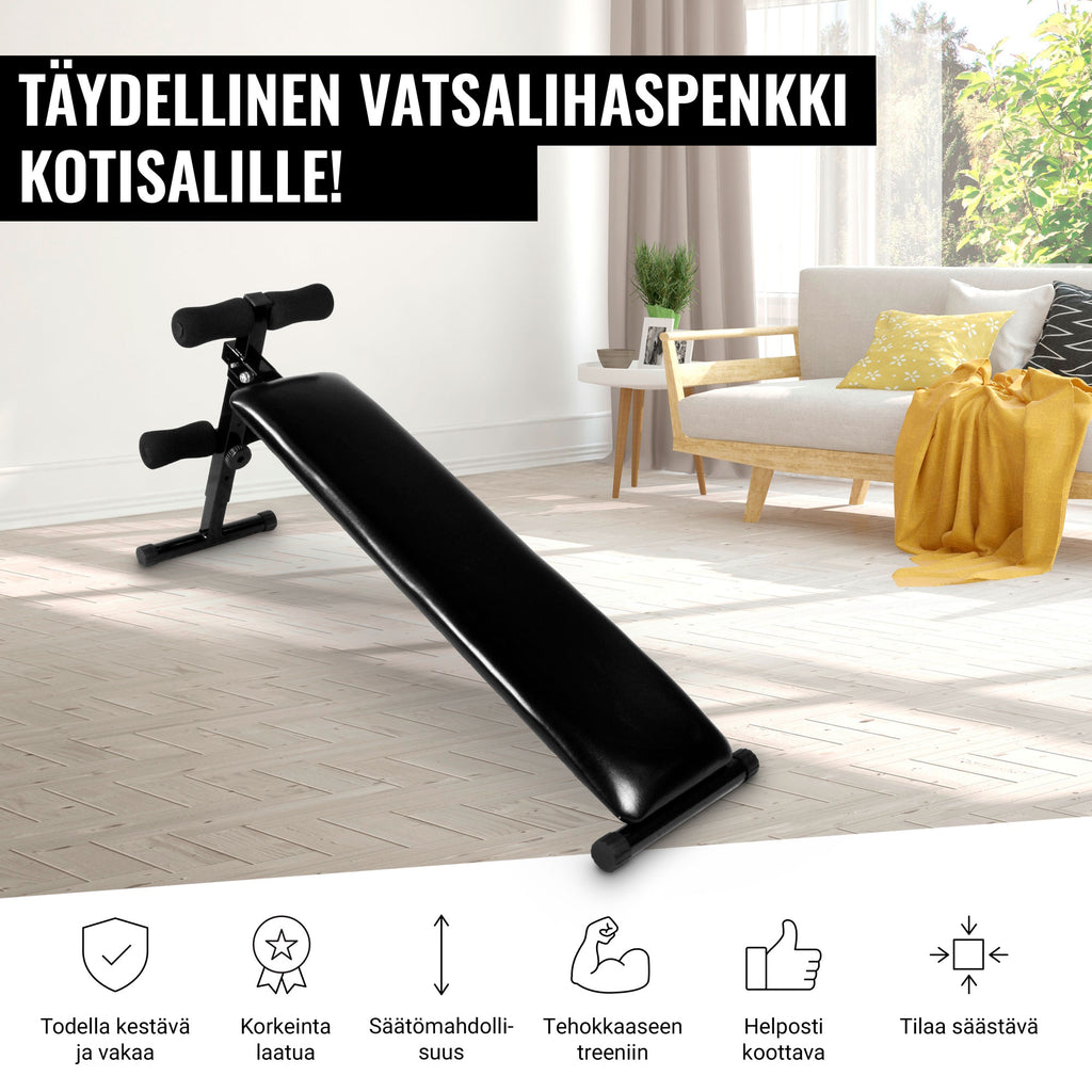 Säädettävä vatsalihaspenkki ja 5-in-1 leuanvetotanko