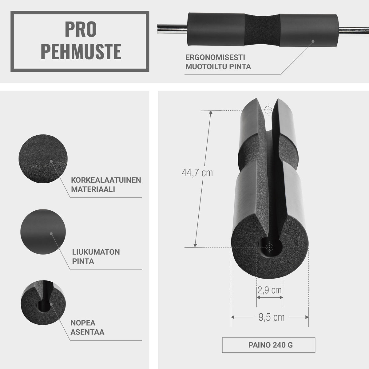 PRO levytankopehmuste lantionnostoon