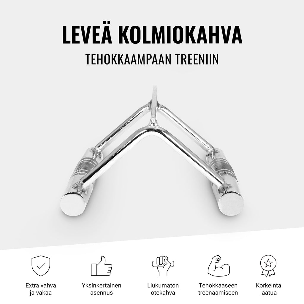 Leveä V-kahva taljaan 18,5 cm