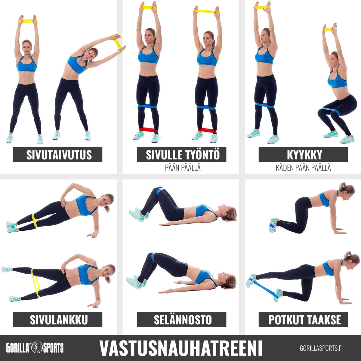 Vastuskuminauha 208 cm eri vastuksilla