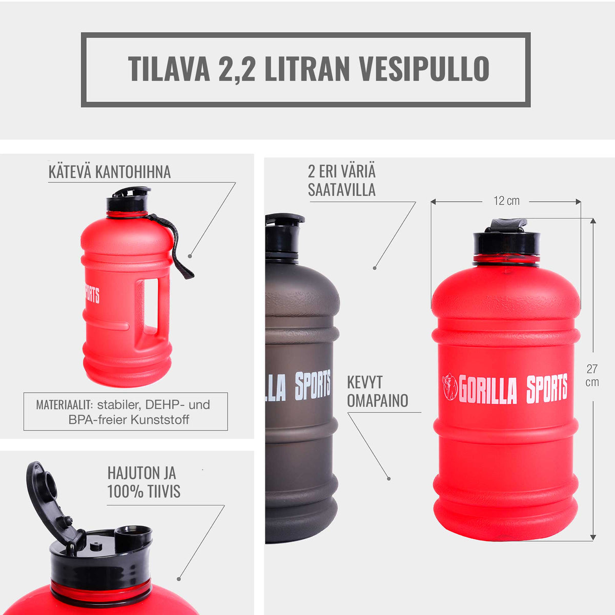 Water Jug juomapullo 2,2 l