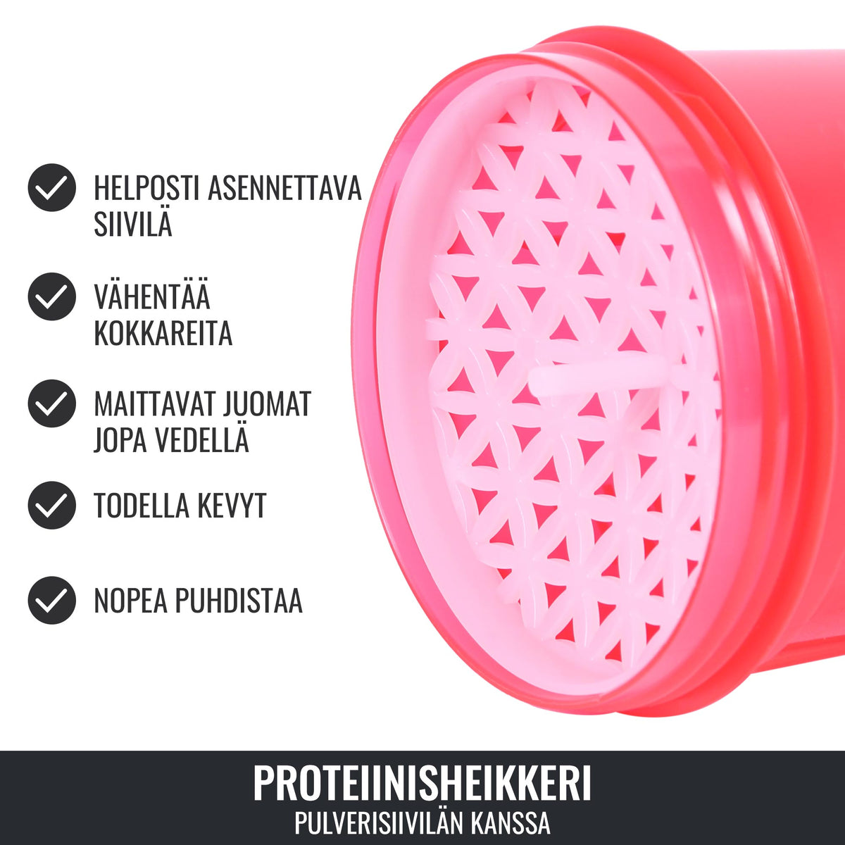 Shaker jauhelokerolla 500 ml