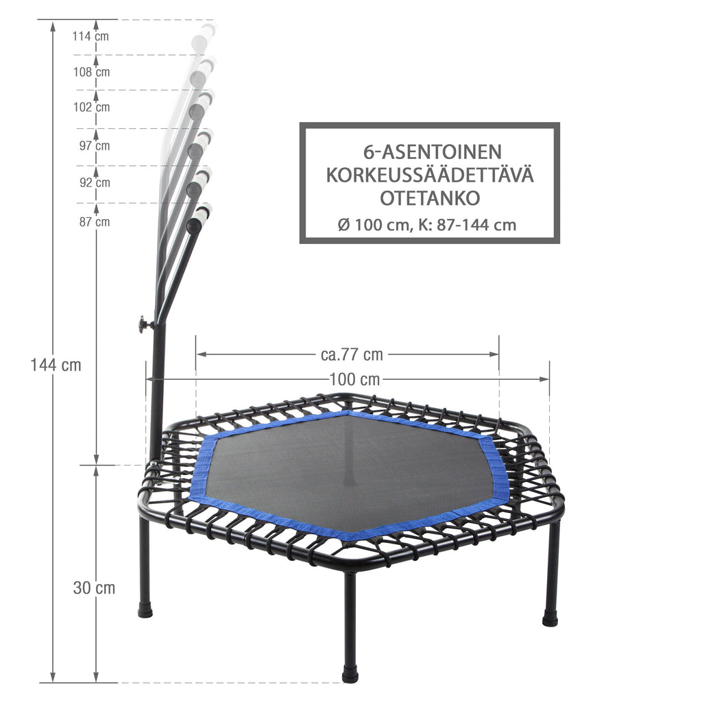 Fitness-trampoliini 100 cm kahvatangolla