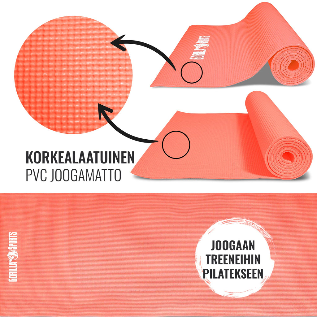Joogamatto 5 mm 180 x 60 cm kantohihnalla