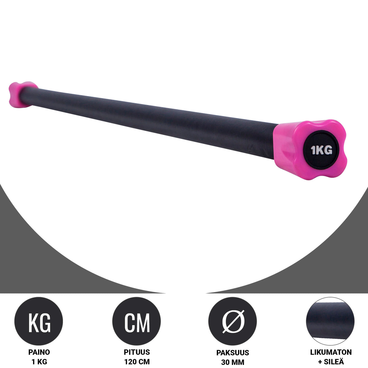 Aerobic Bar 1–10 kg – kiinteäpainoinen ryhmätreenitanko
